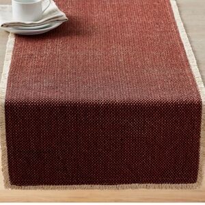Pottery Barn Mason Handwoven Cotton Fringe Table Runner